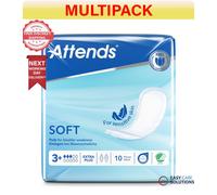 120 x Attends - Soft 3 Plus Extra Pads | Multi Pack | 12 Packs of 10