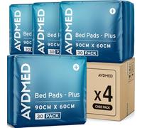 120 x Aydmed Premium Disposable Incontinence Bed Pads | Large Waterproof & Ultra-Absorbent Protective Sheets for Mattress, Sofa & Chair for Babies, Children, Adults, & Elderly (60cm x 90cm)