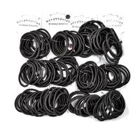 120 x Black Endless Hair Elastics/ Bobbles/ Ponios - Snag Free