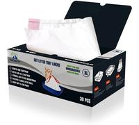 120 x Cat Litter Tray Liners Extra Large | With Drawstrings | Biodegra