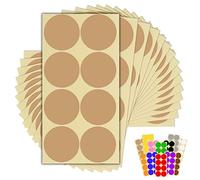 120 x Gold Sticky Dots - 50mm 2 Inch - Round Colour Coding Dot Stickers - 15 Sheets