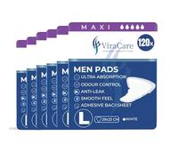 120 x Maxi Incontinence Pads Men | Adhesive Backsheet & Ultra Absorption | Mens Incontinence Pads | Pad for Men | Male Incontinence Pad | Size 29x23 cm | (6 Packs of 20)