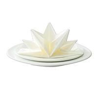 120 x Wedding Napkins, Wedding SERVIETTES, Luxury Pre -Folded Star Shaped White Napkins. Disposable Linen Feel Soft 3 Ply Paper, Dinner Party, Elegant Pretty, Stylish Large 40 x 60cm (16 x 24 inch)