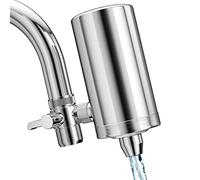 1200 Gallons Water Faucet Filtration System, Nano ACF Faucet Water Filter, High Flow Stainless Steel Tap Water Filter, Removes Chlorine, Heavy Metals, Sediments, Bad Taste and More, by Hansing