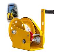 1200 Lb Manual Winch Puller with Hook & Steel Cable Dual-direction Self-locking Portable & Compact Pulling Tool for Boats Trailers Trucks - 66ft/20m Cable Length