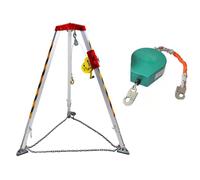1200 LB Portable Rescue Tripod Aluminum Safety Lifting Equipment Fall Protection Kit for Confined Spaces Emergency Rescue Tripod Hoist System