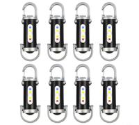 1200 Lumens Super Bright LED Samll Keychain Flashlight, Waterproof USB Rechargeable 3 Modes Portable Small Torches For Outdoor Hiking Camping(8PCS)