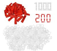 1200 PCS 2mm Tile Leveling System, 1000 Spacer Clips + 200 Wedges, Tile Installation Tool for Leveling Tiles in Living Rooms Offices Bathrooms