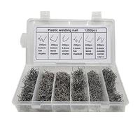 1200 Pcs Car Bumpers Plastic Repair Welding Nails Kit High Strength Spring Steel Hot Welding Wire with Low Melting Point for Auto Plastic Crack Hole Repair Compatible with Most We