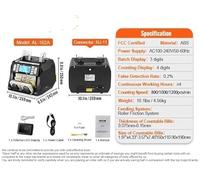 1200 Pcs/Min Money Counter Business Cash Register Bills Counterfeit Bill Detector by Function for Bank Store