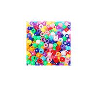 1200 Pcs Multicolor Pony Beads Bulk Set - 6x8mm Acrylic Rainbow Beads for Jewelry Making & Crafts