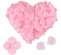 1200 Pcs Pink Rose Petals, Artificial Rose Flowers for Bedroom, No-Taste Emulation Silk Rose Petals Waterproof Pink Petals for Romantic Scenes Wedding Anniversary, Birthday, Confession Decoration