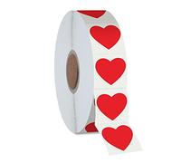 1200 PCS Red Heart Shaped Sticker Labels with Perforation Line in Roll, Use for Valentine's Day, Award Charts, Offices, Teachers & Classrooms, Bookmarks (3/4" in Diameter)