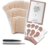 1200-Piece Ear Seeds Kit - Natural Vaccaria Seeds for Auricular Acupressure - Complete Reflexology Set with Acupuncture Pen, Tweezers & Ear Chart - Non-Invasive Self-Adhesive Beads for Wellness