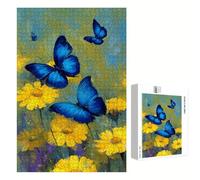 1200 Piece Jigsaw Puzzle for Adults, Butterfly & Flower Premium Wooden Puzzles with Poster, Classic Cut, Interlocking Pieces for Home Decor & Mindfulness 30 x 20 in - Aged 14+ Only (Not a Toy) P3#798