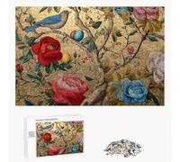 1200 Piece Jigsaw Puzzle for Adults, Flower & Bird Premium Wooden Puzzles with Poster, Classic Cut, Interlocking Pieces for Home Decor & Mindfulness 30 x 20 in - Aged 14+ Only (Not a Toy) P3#153