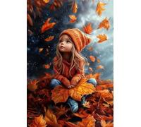 1200 Piece Jigsaw Puzzle for Adults Girl Falling Leaves, Fun Challenges, Puzzle Game, Perfect for Relaxation, Puzzles for Adults 1200 Pieces