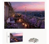 1200 Piece Jigsaw Puzzle for Adults, Landscape & Paris Premium Wooden Puzzles with Poster, Classic Cut, Interlocking Pieces for Home Decor & Mindfulness 30 x 20 in - Aged 14+ Only (Not a Toy) P3#470
