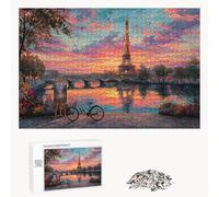1200 Piece Jigsaw Puzzle for Adults, Landscape & Paris Premium Wooden Puzzles with Poster, Classic Cut, Interlocking Pieces for Home Decor & Mindfulness 30 x 20 in - Aged 14+ Only (Not a Toy) P3#172