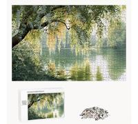 1200 Piece Jigsaw Puzzle for Adults, Tree & Lake Premium Wooden Puzzles with Poster, Classic Cut, Interlocking Pieces for Home Decor & Mindfulness 30 x 20 in - Aged 14+ Only (Not a Toy) P3#226