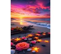 1200 Piece Jigsaw Puzzles for Adults, Beach Flowers Waves Classic Puzzle, 29.5x19.7 inch, Premium Interlocking No Dust, Family Indoor Activity