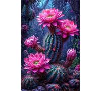 1200 Piece Jigsaw Puzzles for Adults Cactus Flower Puzzle Fun Challenges Perfect for Relaxation Letter Printed on Back Interlock Perfectly No Dust for Men Women Elders Seniors 29.5 x 19.7 inch