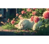 1200 Piece Jigsaw Puzzles for Adults, Cute Cat Flower Classic Puzzle, 29.5x19.7 inch, Premium Interlocking No Dust, Family Indoor Activity