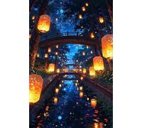 1200 Piece Jigsaw Puzzles for Adults, Educational Games, Difficult, Logic Puzzles, Lanterns Rivers Puzzles for Adults, Puzzle 1200 Pieces