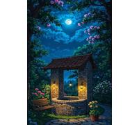 1200 Piece Jigsaw Puzzles for Adults, Educational Games, Difficult, Logic Puzzles, Moon Trees Flowers Puzzles for Adults, Puzzle 1200 Pieces