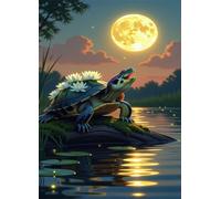 1200 Piece Jigsaw Puzzles for Adults, Educational Games, Difficult, Logic Puzzles, Moon Turtle Flowers Puzzles for Adults, Puzzle 1200 Pieces
