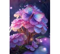 1200 Piece Jigsaw Puzzles for Adults Hydrangeas Butterfly Challenging Puzzle Educational Games Puzzle for Adults 1200 Pieces Family Game Great Gift Idea, 29.5 x 19.7 inch