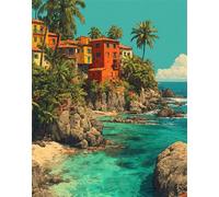 1200 Piece Jigsaw Puzzles for Adults, Impossible Hard Difficult Challenging jigsaw puzzle 1200 pieces adult Puzzles Classic Educational Games 75x50cm,Coastal City Reef