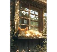 1200 Piece Jigsaw Puzzles for Adults, Impossible Hard Difficult Challenging jigsaw puzzle 1200 pieces adult Puzzles Classic Educational Games 75x50cm,Cat Sunlight Plant