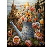 1200 Piece Jigsaw Puzzles for Adults, Impossible Hard Difficult Challenging jigsaw puzzle 1200 pieces adult Puzzles Classic Educational Games 75x50cm,House Flower Pot