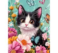 1200 Piece Jigsaw Puzzles for Adults, Impossible Hard Difficult Challenging jigsaw puzzle 1200 pieces adult Puzzles Classic Educational Games 75x50cm,Milk Cat Flower