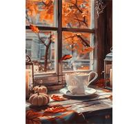 1200 Piece Jigsaw Puzzles for Adults Maple Leaf Coffee Puzzle Fun Challenges Perfect for Relaxation Letter Printed on Back Interlock Perfectly No Dust for Men Women Elders Seniors 29.5 x 19.7 inch