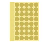 1200 Pieces Coloured Dot Stickers Golden, 25 mm Gold Sticky Round Color Coding Labels, 1" inch Self Adhesive Circle Price Stickers Dot Labels for Office, School, Calendar, Organizing