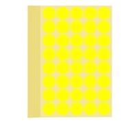 1200 Pieces Coloured Dot Stickers Yellow, 25 mm Sticky Round Color Coding Labels, 1" inch Self Adhesive Circle Price Stickers Dot Labels for Office, School, Calendar, Organizing