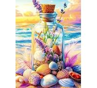 1200 Pieces Jigsaw Puzzles for Adults,Family Challenging Puzzle Game,Fun Intellectual Art puzzles for Decompression and Home Decor Glass Bottle Flowers Seashells(29.5x19.7 inch)