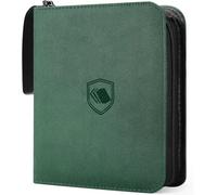 1200 Pockets Trading Card Binder, PU Cover Zipper Card Collection Album, Sturdy Card Folder Holder for MTG, TCG, Game Cards, Sports Cards (Green, 12 Pocket)