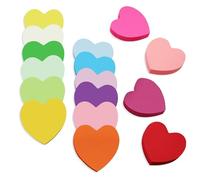 1200 Sheets 3X3in (76 * 76mm) Heart Shape Sticky Notes Set, Colourful Heart Post It Notes, for Office School Home | 75 Sheets/Pad (16 Pad)