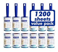 1200 Sheets Lint Roller with 6 Upgraded Handles (6 Rollers + 6 Refill), Mage Value Set Sticky Lint Rollers for Pet Hair, Portable Pet Hair Remover for Clothes, Furniture, Carpet, Dog and Cat
