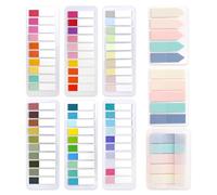 1200 Sheets of Color Index Stickers, 3 Pieces of Arrow Stickers, Classification Label, Sticky Note Paper, Can Write and Mark Bookmark Pages.