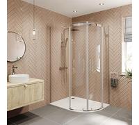 1200 x 800mm Right Hand Quadrant Shower Enclosure Frameless 8mm Safety Glass