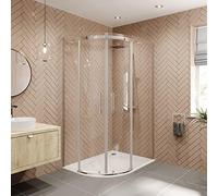1200 x 900mm LH Offset Quadrant Shower Enclosure Frameless 8mm Safety Glass