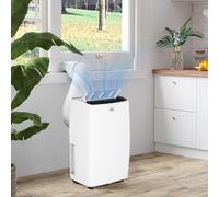 HOMCOM Portable Air Conditioner 12000 28 m² 1.5 L White 823-059V71WT