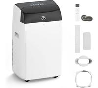 12000 BTU Portable Air Conditioner, 5-in-1 Mobile AC Unit with Cooling, Heating & Dehumidifier, 3 Fan Speeds, Sleep Mode, 24H Timer, Remote Control for Rooms Up to 550 Sq ft (Blacktop, 10000BTU)