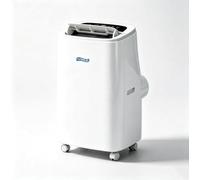 12000 BTU Portable Air Conditioner Freestanding Mobile Cooling Unit with Rolling Castor Wheels, Compact Aircon for Living Room, Office, Home, White, B+Hot & Cold 12000 BTU, B+Hot & Cold 12000 BTU
