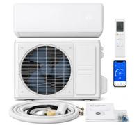 12000 BTU Wall Mounted Split Air Conditioner, 5-in-1 Cooling, Heating, Dehumidifier, Air Purifier & Fan, 3.5kW Heat Pump, Remote & App Control, Pre-Gassed R32 Installation Kit, New