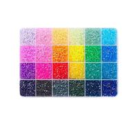 12000 Fuse Beads 2.6mm 24 Multicolour Iron Pixel Art Beads Craft Kit Kids DIY Activity Birthday Christmas Gift Set (Blackish Green, 19 * 13 * 2)